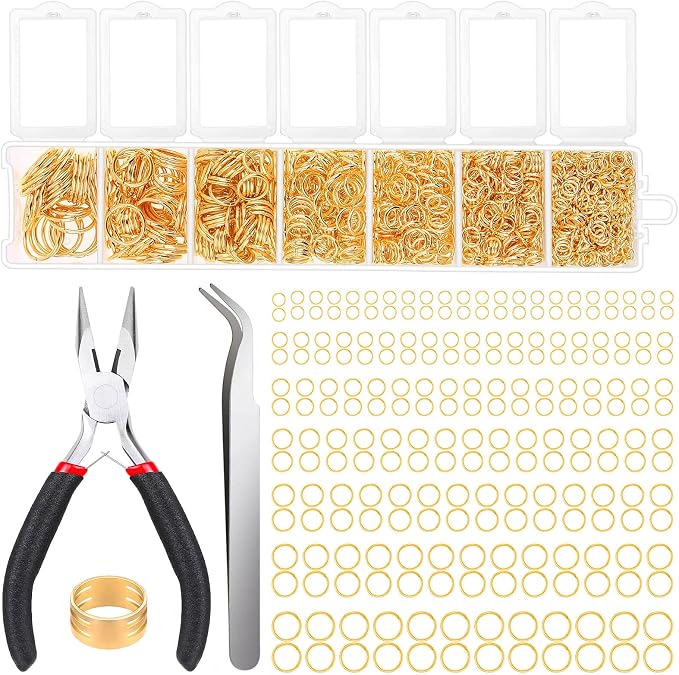 Paxcoo Gold Jump Rings for Jewelry Making by PAXCOO