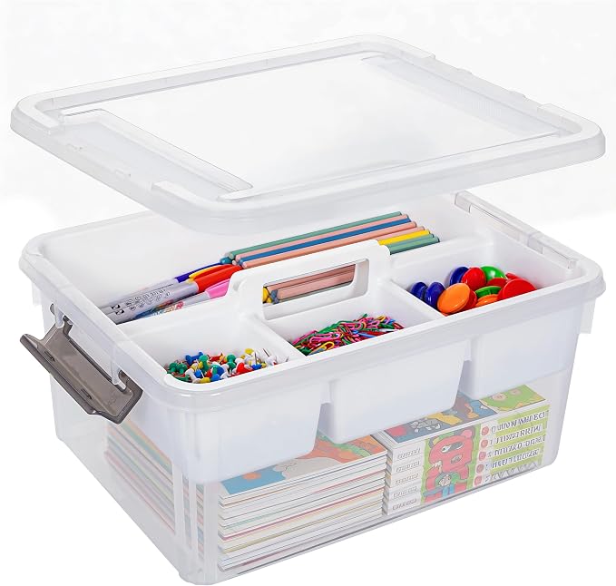 Citylife 17 QT Clear Craft Organizers and Storage Box by CITYLIFEHomeOrganization