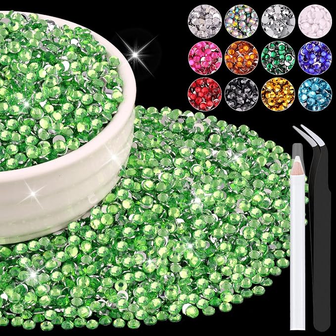 8000PCS 3mm Resin Rhinestones Bulk by BELLEBOOST