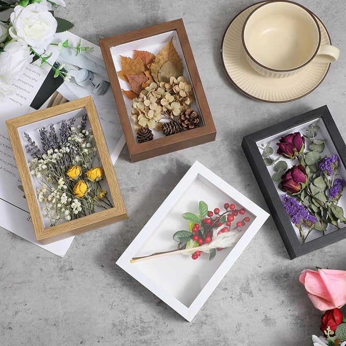 8 Pcs Shadow Box Frame, 4 x 6 Inch Small Shadow Box Wood Hollow Photo Frame - Image 7