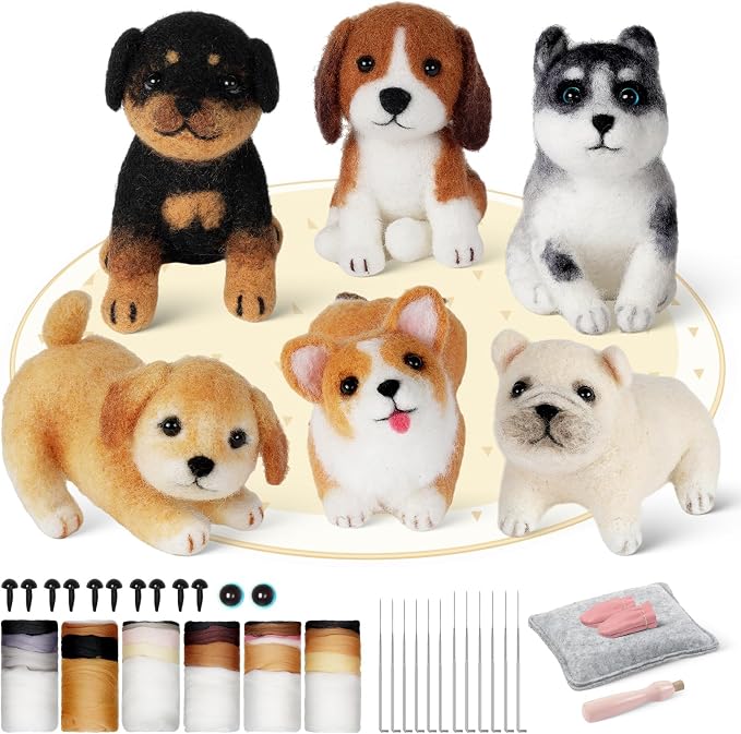 MOREJMTT Needle Felting Kit, Wool Felt Needle Felting Tools Foam Pad, Craft by MOREJMTT