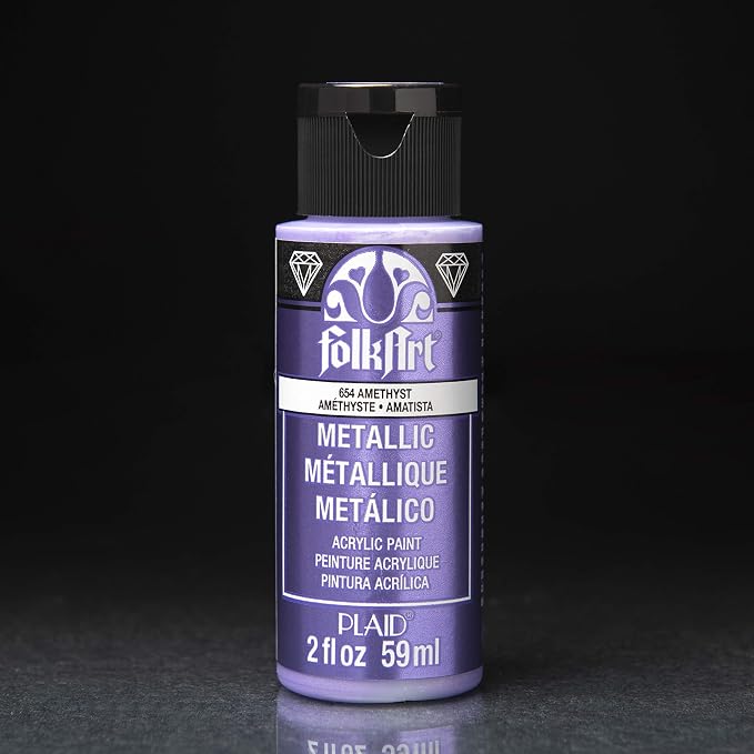 Folkart Color Acrylic Paint Set, 2 oz, 18 Metallics - Image 6