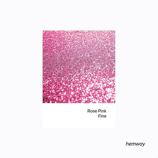Hemway Polyurethane & Epoxy Resin Glitter 100g / 3.5oz Metallic Crystal Flake Additive for Flooring Jewelry Tumblers Glass Pigment - Fine (1/64" 0.015" 0.4mm) - Rose Pink