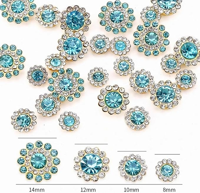100pcs Crystal Gems Sew on Rhinestones - Image 2