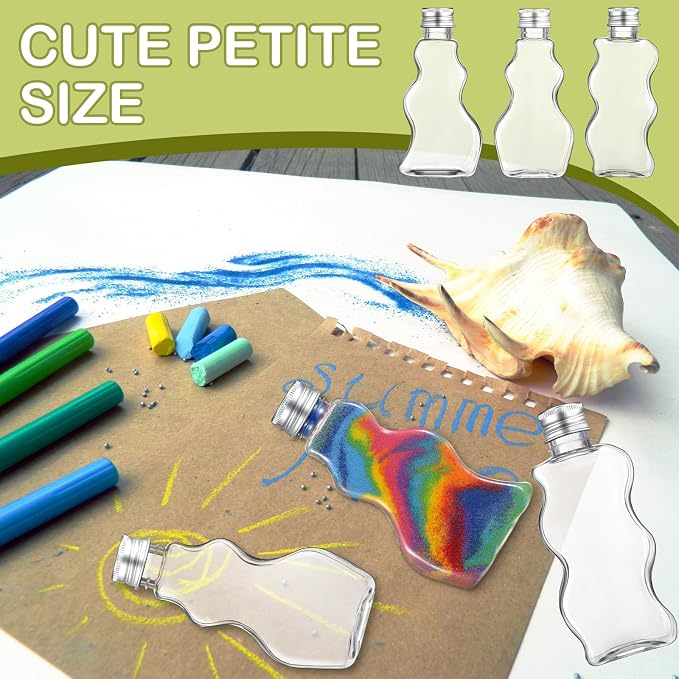 Mumufy 60 Pcs Plastic Sand Art Bottles - Image 6