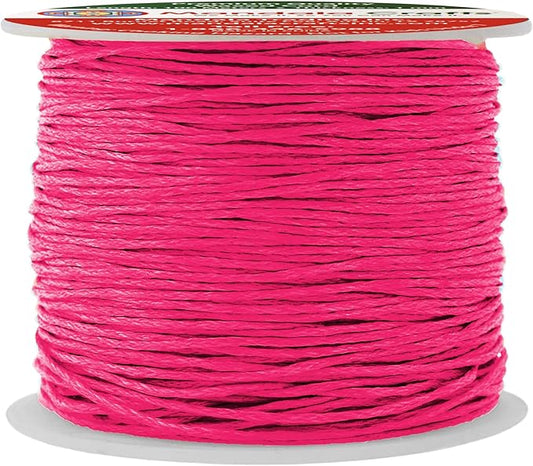 Mandala Crafts 1mm 109 Yards Hot Pink Cotton Waxed Cord for Jewelry Making Bracelet Cord Waxed String - Beading String Thread Jewelry Cords for Necklaces String
