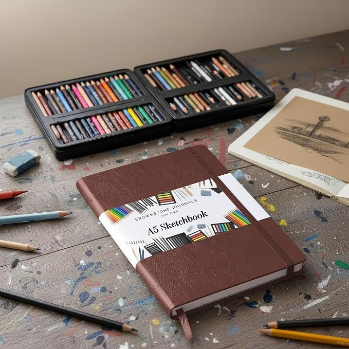 BROWNSTONE JOURNALS A5 Sketch Book Hardcover - Image 7