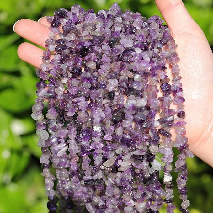 200 Pcs Crystal Chip Beads for Jewelry Making 5-8mm Amethyst | Natural Chip - Image 5