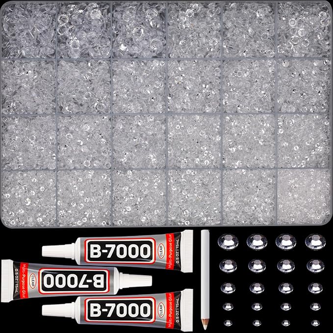 33000Pcs Transparent Rhinestones by Worthofbest