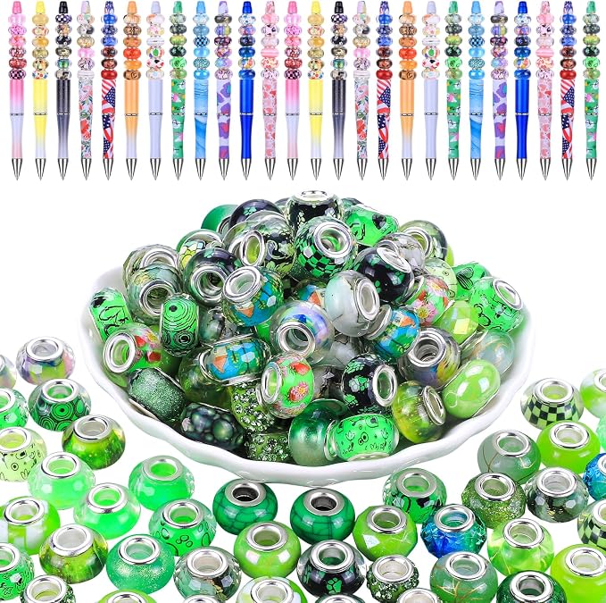 European Large Hole Spacer Charm Beads by VICTLOV