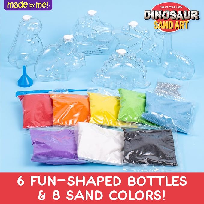 Made By Me Create Your Own Dinosaur Sand Art by Horizon Group USA, Includes 6 - Image 2