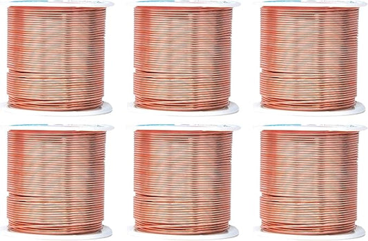 Mandala Crafts 18 Gauge Anodized Aluminum Craft Wire for Jewelry Making - 450 FT Colored Flexible Rose Gold Combo Wire - Bendable for Bonsai Armature Crafting Sculpting