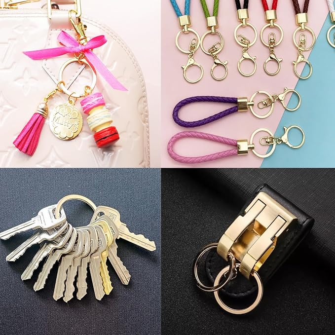 20 Pack Key Ring Keychain 1 Inch Diameter Metal Flat Split Key Chains Rings Mix - Image 6