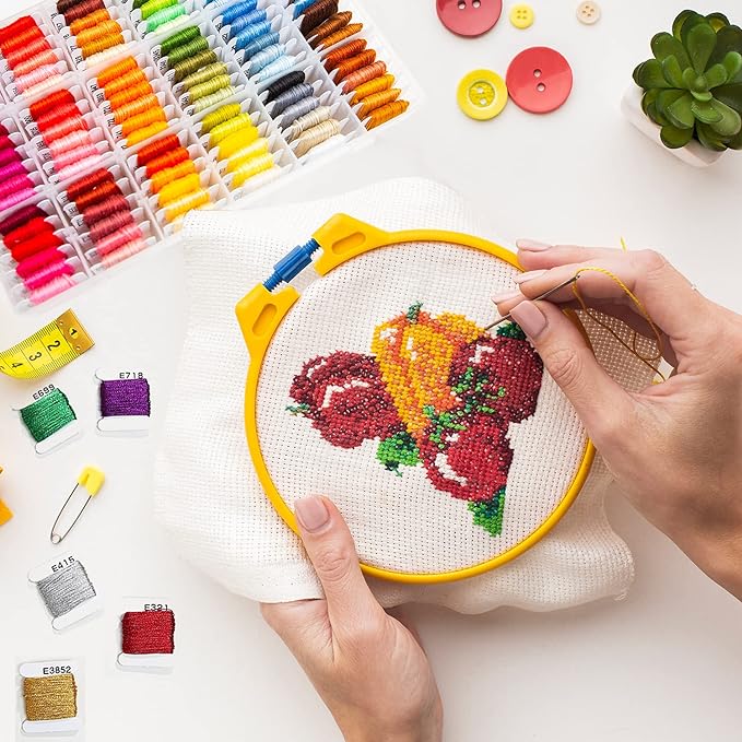 The Original 108-Color Embroidery Floss Kit – 99 Cotton & 9 Metallic Threads - Image 6