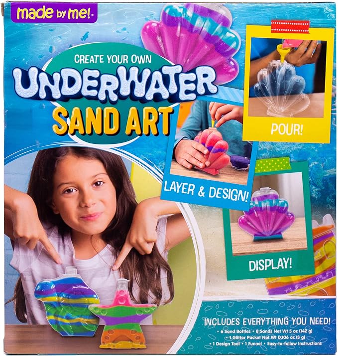 Made By Me Create Your Own Underwater Sand Art, Includes 6 Ocean-Themed Bottles - Image 9