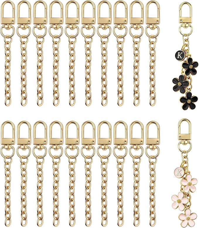 NCIWAN 20pcs Keychain Making Kit Swivel Snap Hook Lobster Claw Clasps and by Unknown