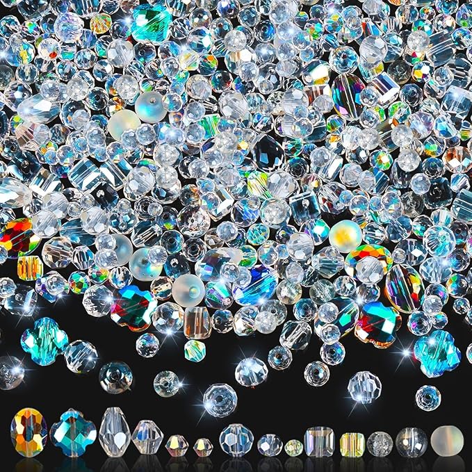 1272Pcs Glass Beads for Jewelry Making, AB Color by OuMuaMua