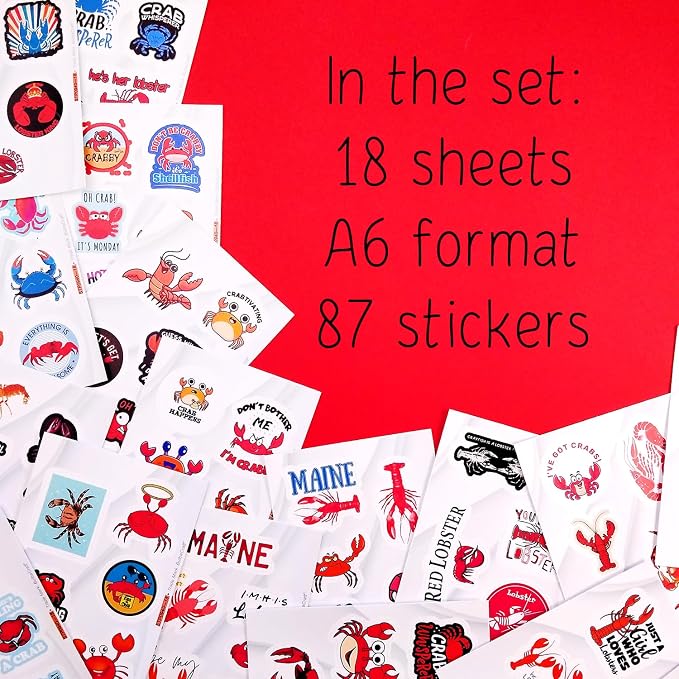 BulbaCraft Crab & Lobster Stickers - Image 2