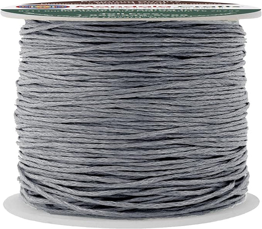 Mandala Crafts 0.5mm 109 Yards Traffic Gray Cotton Waxed Cord for Jewelry Making Bracelet Cord Waxed String - Beading String Thread Jewelry Cords for Necklaces String
