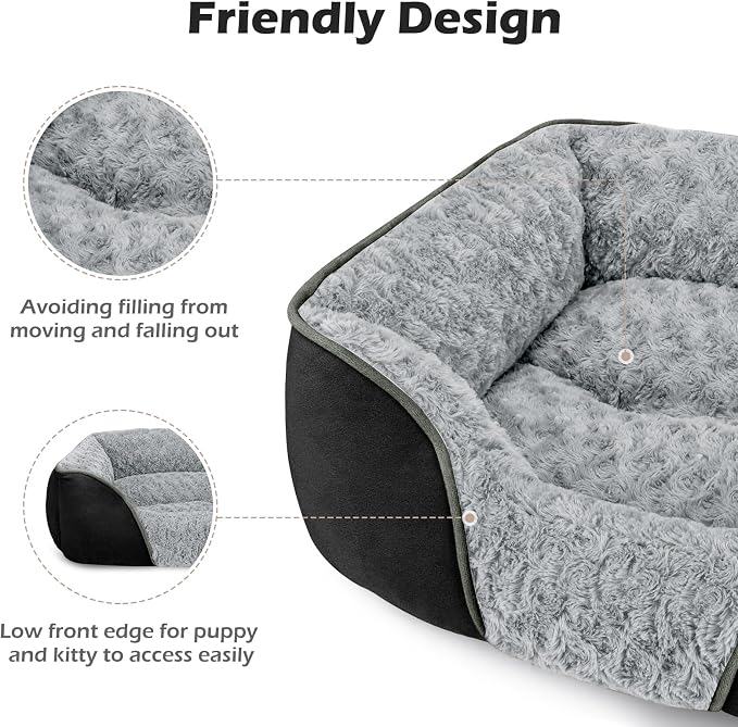 INVENHO Medium Dog Bed Rectangle Washable Orthopedic Soft Calming Sleeping Pet - Image 5