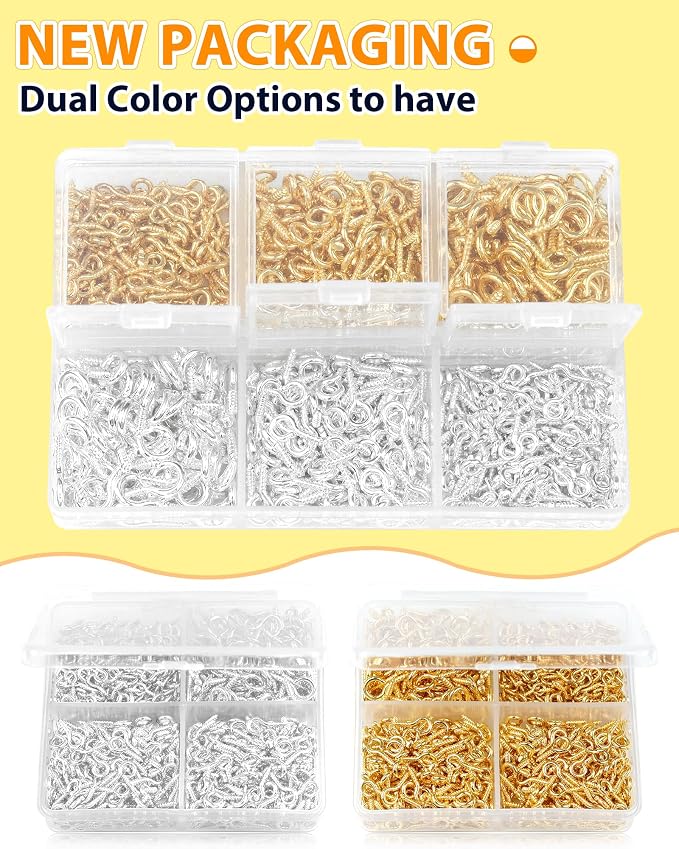 FIVEIZERO 450pcs Small Screw Eye Pins - Image 7