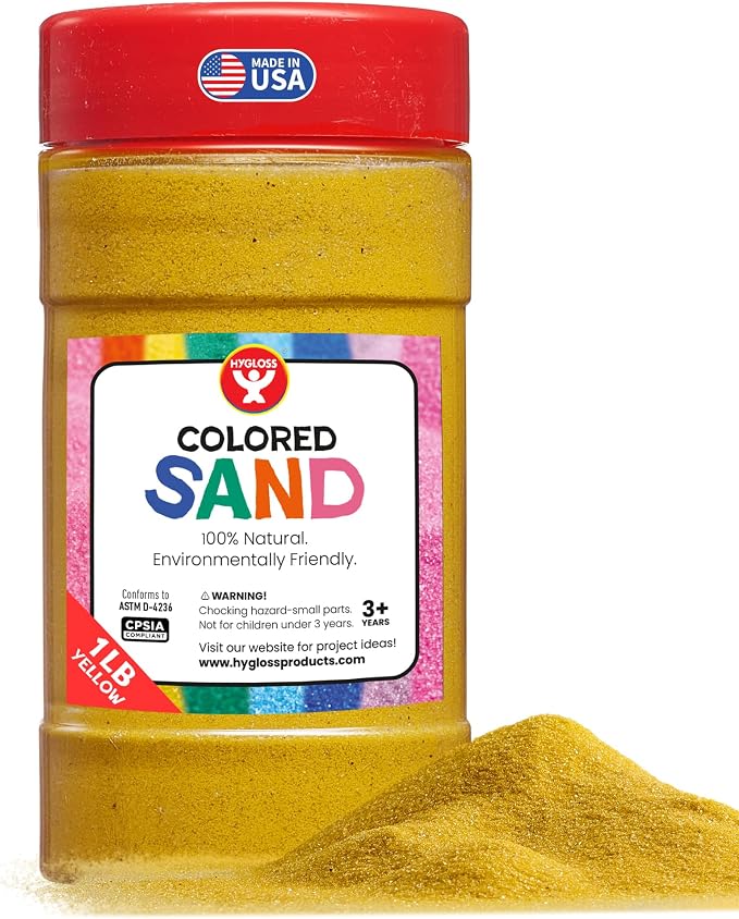 Hygloss Colored Sand for Crafts – 1 lb Bottle by HyglossProductsInc