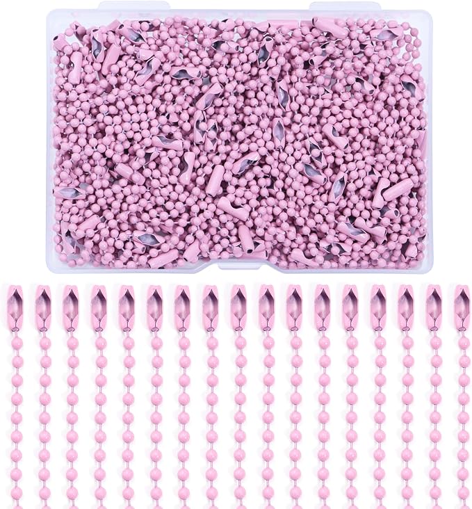 Lemonkey 100Pcs Ball Beads Chains Bulk, 4 Inch Dog Tag Metal Small Chains by Lemonkey