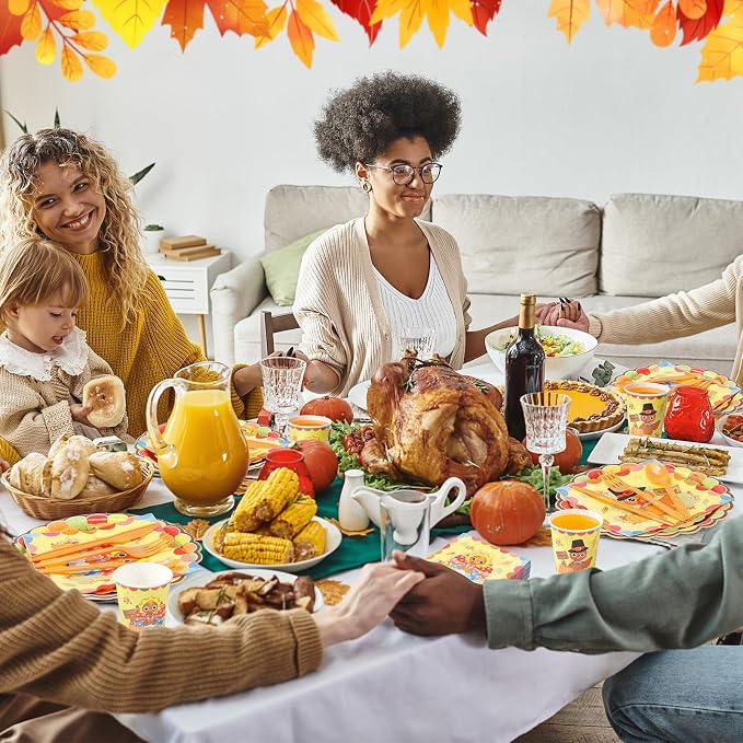 Pickmesh 400 Pcs Turkey Thanksgiving Party Supplies Include Disposable Paper - Image 5