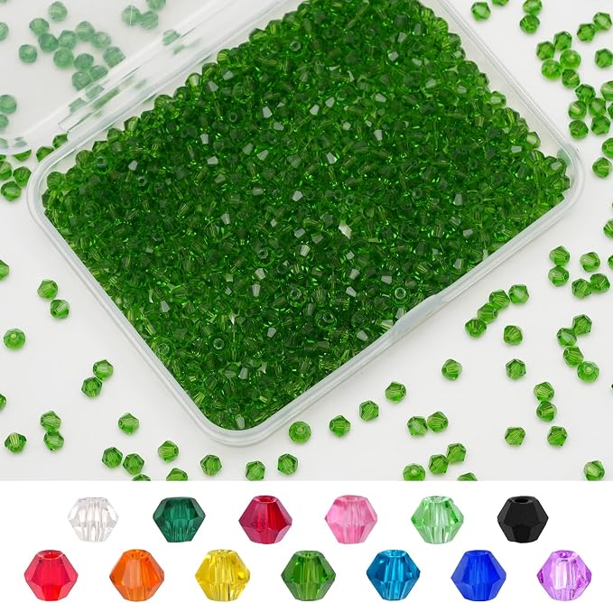 1000PCS Bicone Crystal Beads 4mm Glass Faceted Spacer Beads Bulk - Image 7