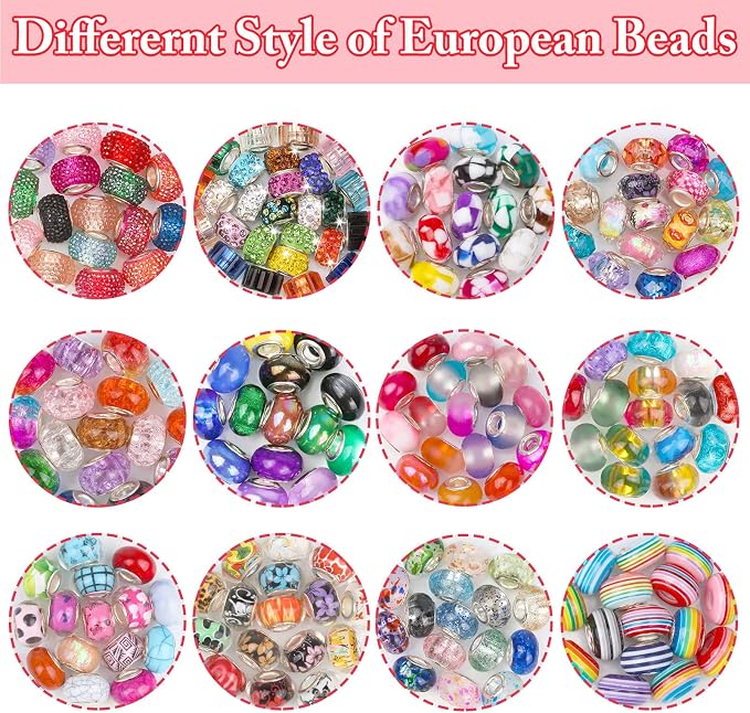 Cludoo Large Hole Glass Beads for Jewelry Making - Image 2