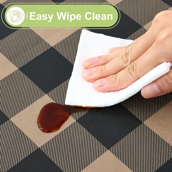 Smiry Oval Table Cloth, Waterproof Vinyl Tablecloths - Image 3
