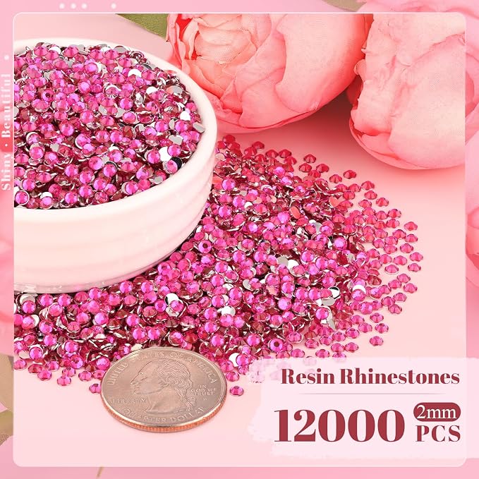 12000PCS 2mm Resin Rhinestones Bulk - Image 2