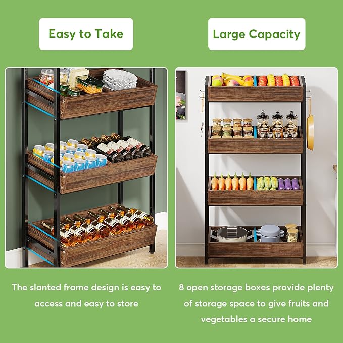 Tribesigns 4-Tier Retail Snack Display Shelf, Snack Rack Display Stand - Image 5