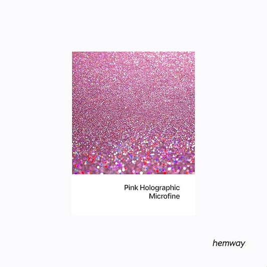 Hemway Polyurethane & Epoxy Resin Glitter 100g / 3.5oz Metallic Crystal Flake Additive for Flooring Jewelry Tumblers Glass Pigment - Microfine (1/256" 0.004" 0.1mm) - Rose Pink Holographic