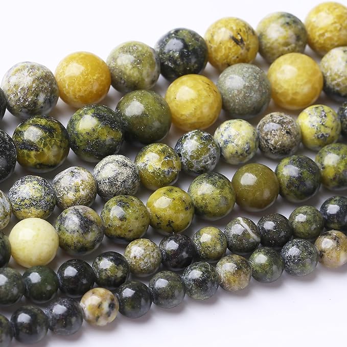 48PCS 8MM Australian Jade Stone Beads Energy Healing Beads for DIY Jewelry Bracelet Necklace Making for Jewelry Making 15Inch