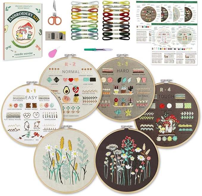 CYANFOUR 6 Stage Embroidery Kit by Cyanfour