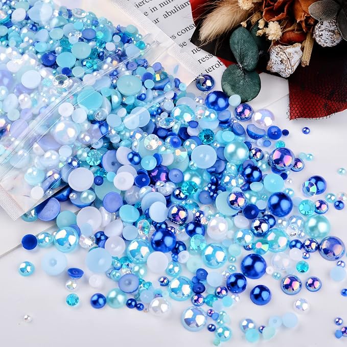 3900+ Pcs Rhinestones and Pearls Kit, 2-10mm Flatback Gems - Image 7