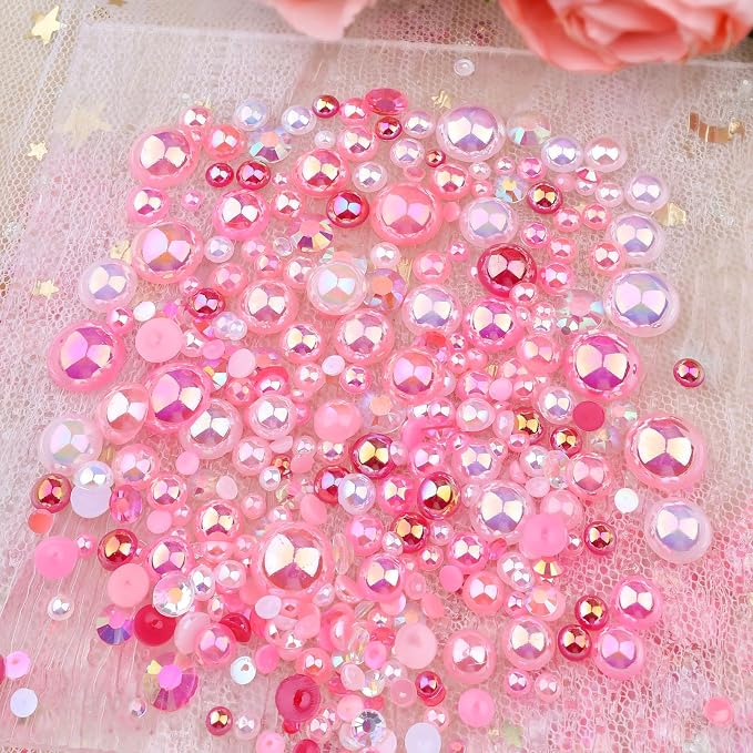3900+ Pcs Rhinestones and Pearls Kit, 2-10mm Flatback Gems - Image 5