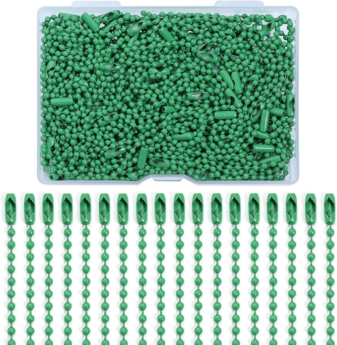 Lemonkey 100Pcs Ball Beads Chains Bulk, 4 Inch Dog Tag Metal Small Chains by Lemonkey