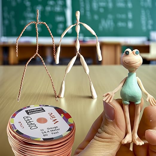 UTILE Bonsai Wire - Armature Aluminum Wire 80 ft 10 Gauge 3.2 mm Bonsai Training Wire, Tree Kit, Plant, Sculpting, Crafts, Bendable, Gardening, Beading and Jewelry Making (Copper)