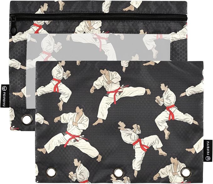 Karate Black Background Pencil Pouch by BOENLE-WELCOMEYOURCOMING
