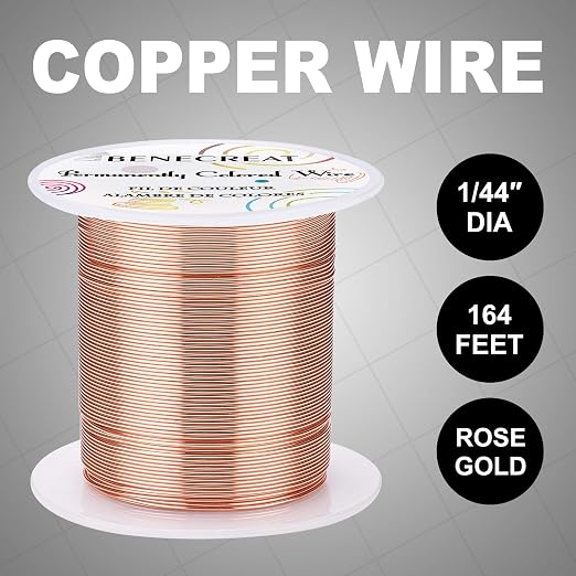 BENECREAT 22 Gauge 55 Yards Jewelry Beading Wire Tarnish Resistant Copper Wire - Image 5