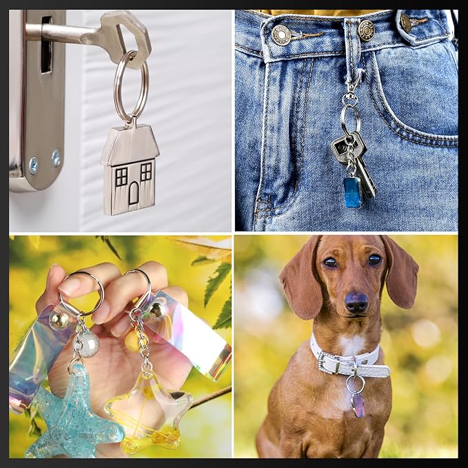 Teenitor 20PCS Key Chain Rings 1 Inch, Key Chain Rings - Image 7