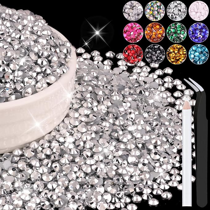6000PCS 4mm Resin Rhinestones Bulk by BELLEBOOST