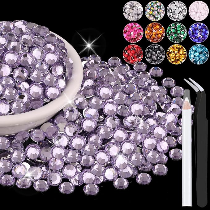 4000PCS 5mm Resin Rhinestones in Bulk, Bedazzling Flatback Crystals Rhinestones by BELLEBOOST