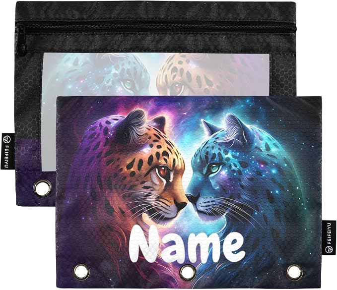 Custom Cheetah Tiger Galaxy Pencil Pouch by BOENLE-WELCOMEYOURCOMING