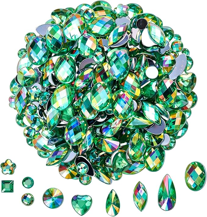 1000 Pcs Crystal AB Colorful Jewels Gems by KDCQAH