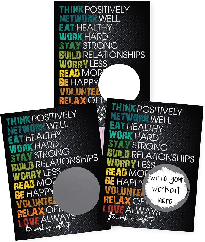 Gym Motivation Randomize Workout Scratch Off Make Your Own DIY 20 Pack 3x4 Note by MyScratchOffs