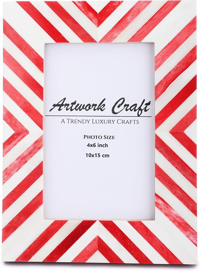 Picture Photo Frame Chevron Herringbone Art Inspired Vintage Table-Top/Wall by ArtworkCraft