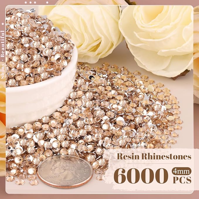 6000PCS 4mm Resin Rhinestones Bulk - Image 2